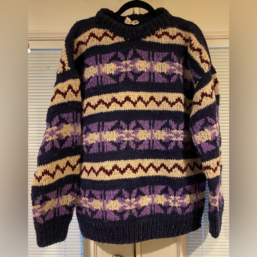 Vintage Rey Wear Ecuadorian wool sweater. SZ L/xL